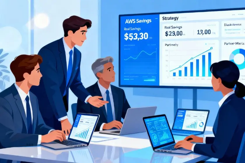 Team discussing cloud costs