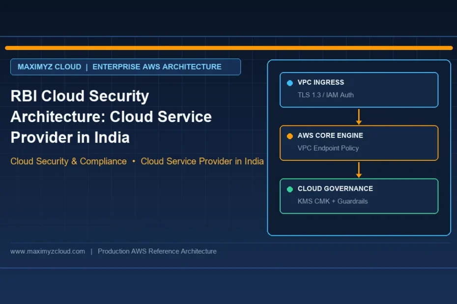 RBI Cloud Security Architecture: Cloud Service Provider in India architecture diagram by Maximyz Cloud, Cloud Service Provide